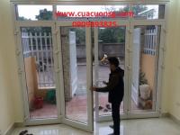 807 - Cửa nhôm Xingfa 4 cánh đẹp, hiện đại