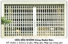 602-Cửa Kéo Nhôm Công Nghệ Đức Không Lá